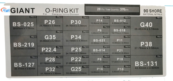 NBR 70 O Ring Box For Excavator Volvo EC bearbeitet Reparatur maschinell